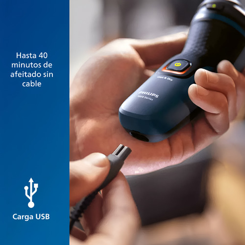 Afeitadora Philips S1151 Para Uso En Seco Y Humedo Carga Usb