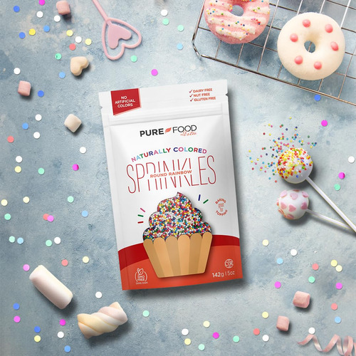 Comida Pura De Estee, Rainbow Nonpareils | Sprinkles Veganos