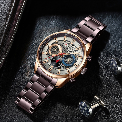 Reloj De Cuarzo Curren 8391 Con Correa De Acero Para Hombre