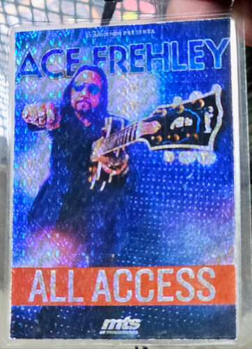 Kiss Ace Frehley Credencial Vip Argentina 2017 Efecto Brillo