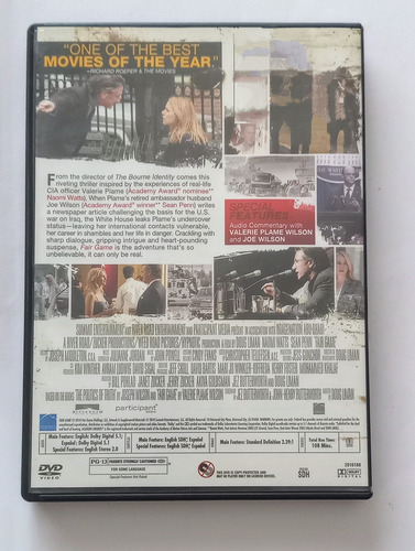 Poder Que Mata / Fair Game - Dvd Original - Audio Latino (Usado)