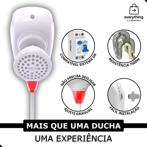 Chuveiro Eletronico Alta Pressao Led 220 Banheiro Residencia