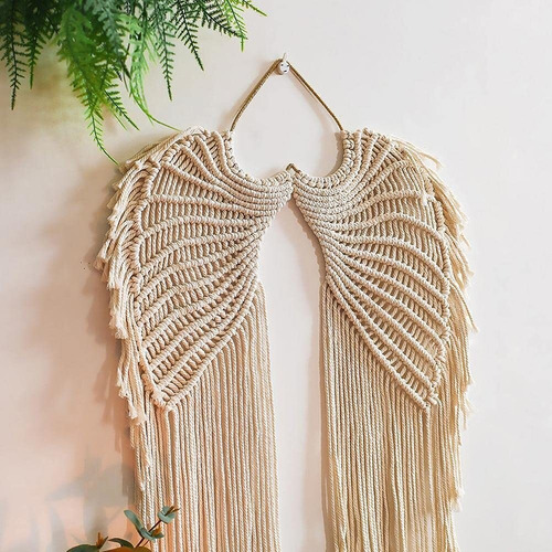 Decoração De Parede Com Asas Anjo, Elegante Tapeçaria Borla