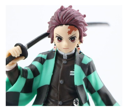 Kit 6 Figura De Ação Demonslayer Anime Tanjiro Nezuko