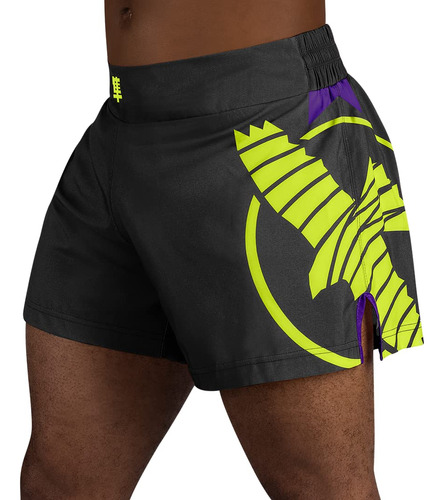 Hayabusa Pantalones Cortos Icon Kickboxing Para Hombre, Negr