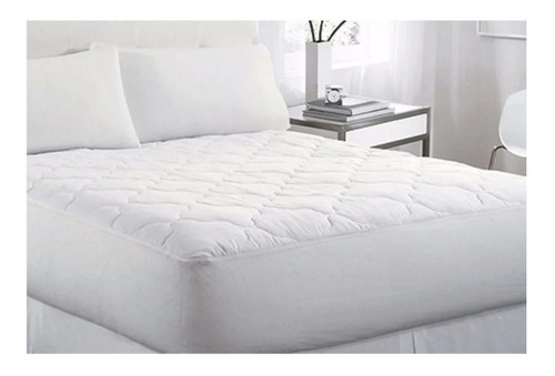 Imagen 1 de 6 de Cubre Colchon Protector Fiberball Ajustable Acolchad 140x190