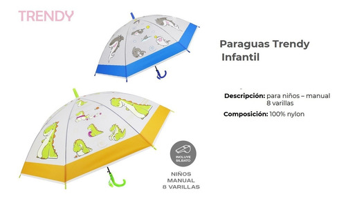 Paraguas Infantil Trendy Con Silbato New Ar1 13714 Ellobo