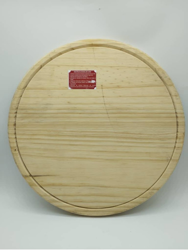 Tabla De Madera Para Pizza De 36x2 Cm.