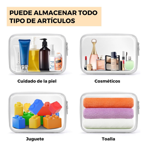 Neceser Aseo Transparente,bolsa Cosméticos Impermeable
