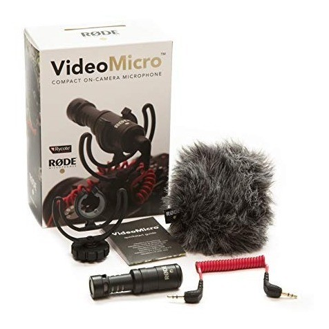 Rode Videomicro Compact Micrófono En La Cámara Con Rycote 