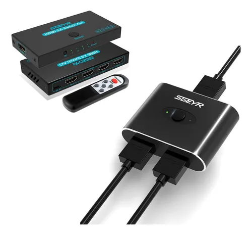 Pack Sgeyr Hdmi 2.0 Switch 4 Puertos Y Splitter 2 En 1