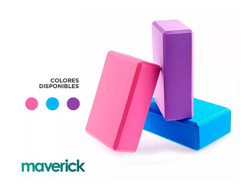 Imagen 3 de 9 de Ladrillo De Yoga Maverick Goma Eva Gym Bloque Fitness