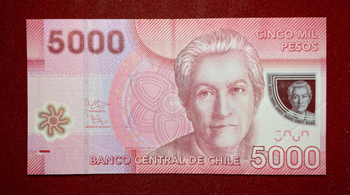 Billete 5000 Pesos Chile 2012 Polimero Pick 163 C Gabriela M