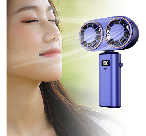 Ventilador De Campamento Al Aire Libre Ventilador De Azul