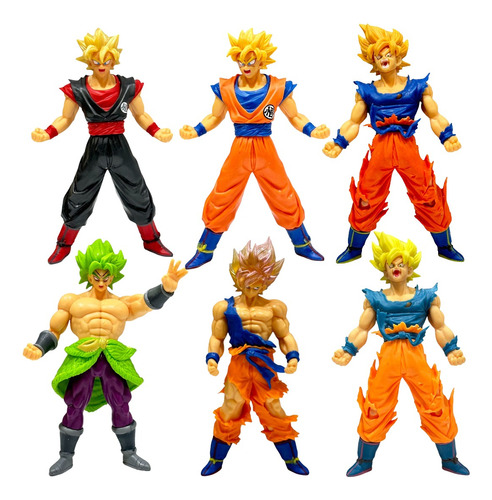 Colección De 6 Figuras Dragon Ball Z 18cm Pvc Anime 