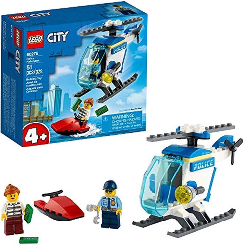 Lego City Helicóptero De Policía 60275, 51 Piezas