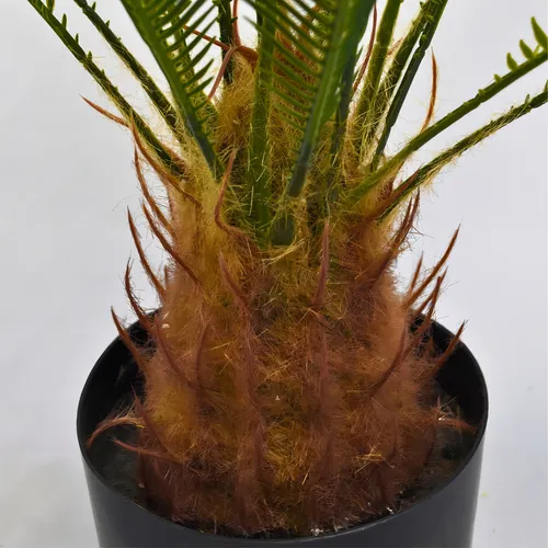 Planta Artificial Palmera Cycas Con Textura Realista 70cm Color Verde Oscuro