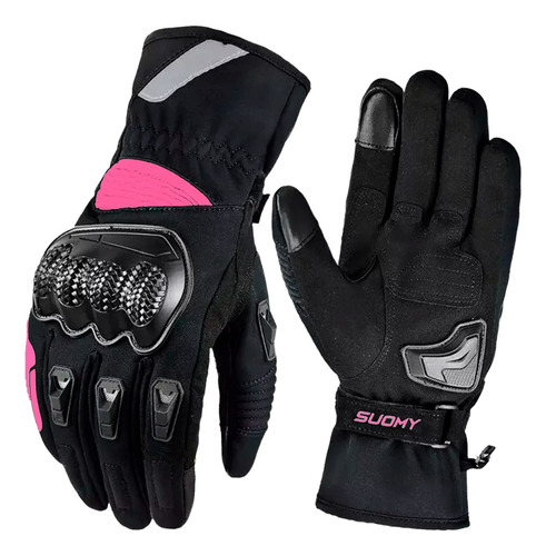 Guantes Moto 100% Impermeables Suomy Táctil Térmico Dama