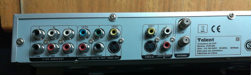 Grabadora Y Reproductora Dvd Talent Dvr-600