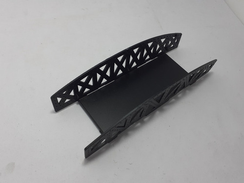 Imagen 4 de 5 de Nico Puente Recto Negro Barandas Bajas Plastico H0 (cpv 28)