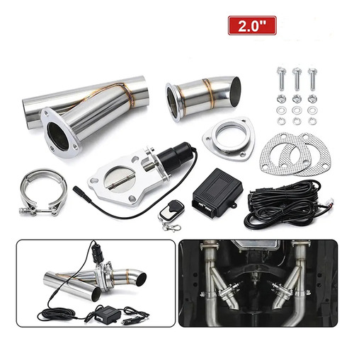 Cut Out 2 PuLG Exhaust Escape Libre + Control Remoto Nuevo