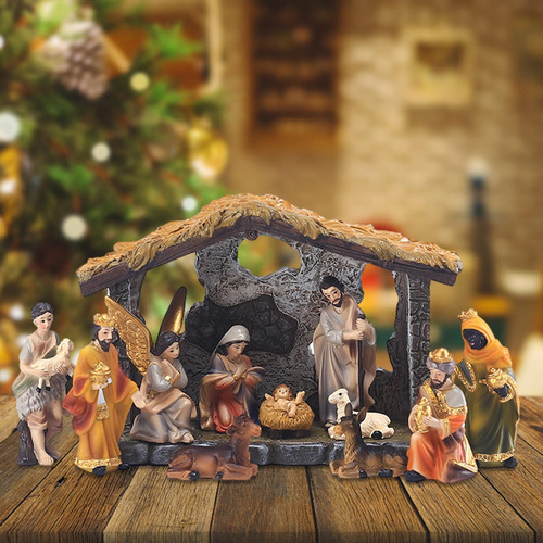 Escenas De Mesa De La Natividad 12 Unids/set De Figuritas Na