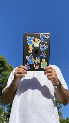 Stickers De Stitch Pack X10 Vinilo Resistentes Al Agua