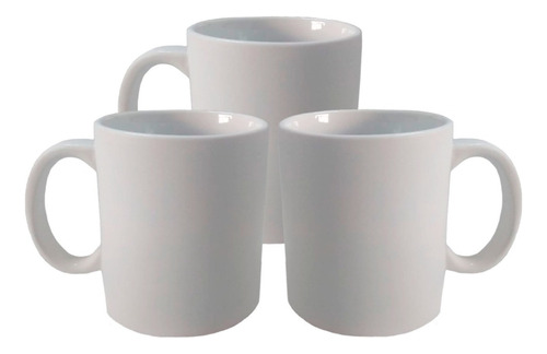 Taza Blanca Mate 11oz Para Sublimar Terminado Mate 60 Color Blanco Cilíndrico