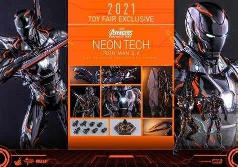 Imagen 1 de 5 de Hot Toys Iron Man Neon Tech 4.0 Nuevo Toy Fair 2021 Fpx