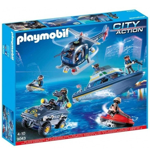 Playmobil Policia Conjunto Unidad Tactica 9043 City Action