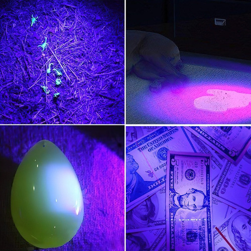 Mini Lanterna Led Comprimento Onda Luz Violeta 395nm Zoom