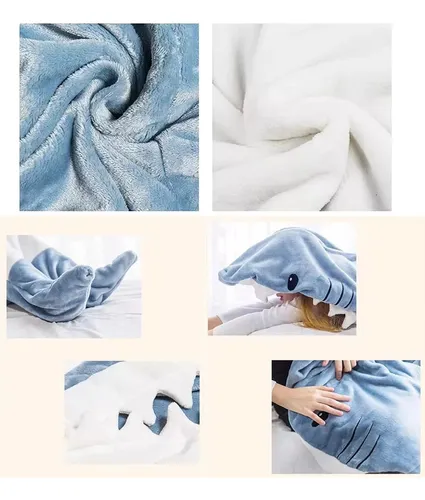 Pijama De Una Sola Pieza, De Felpa Suave Como Un Tiburón, Su