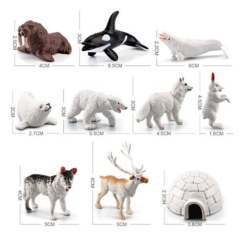 Modelo En Miniatura De Simulación De Animales Árticos De 10