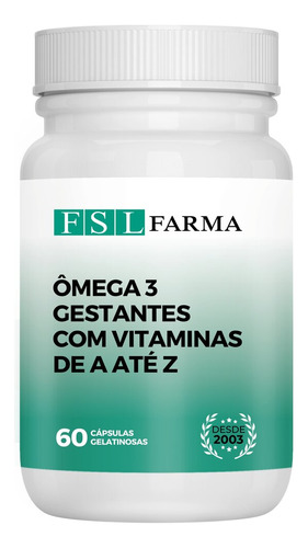 Omega 3 Gestante Com Vitaminas E Minerais De A A Z 60 Cáps