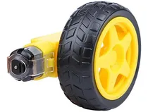 Comprar Kit Rueda Goma Reforzada X 2 + Motor Dc X 2 - Arduino Robót