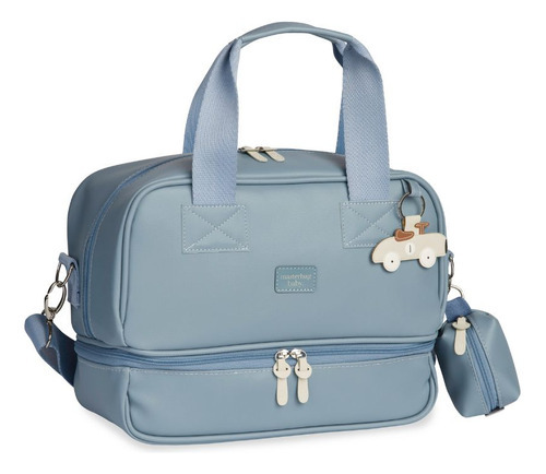 Bolsa Térmica Para Bebê Vicky Carrinhos Masterbag Baby Cor Azul-celeste Desenho do tecido Liso