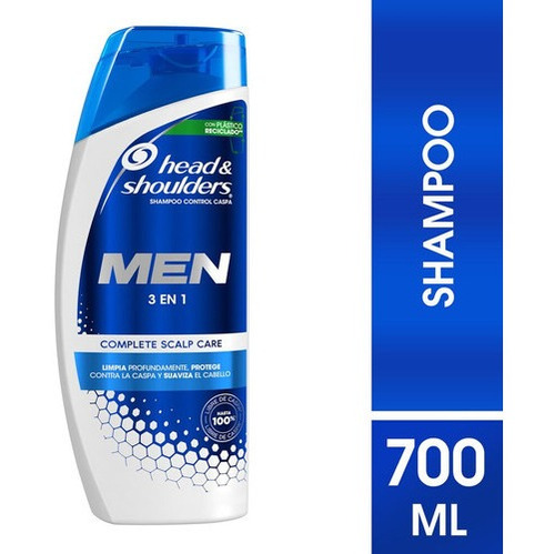 Shampoo Head & Shoulders 3 En 1 Control Caspa Men 700 Ml