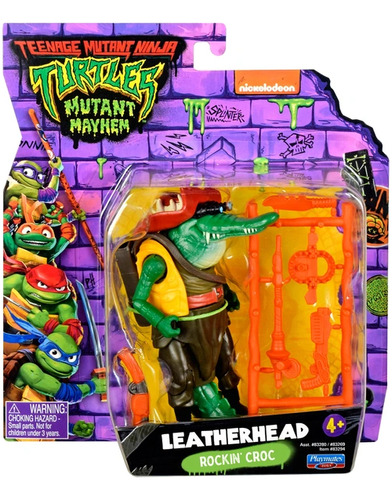 Tortugas Ninja! Mutant Mayhem Leatherhead Figura Original 