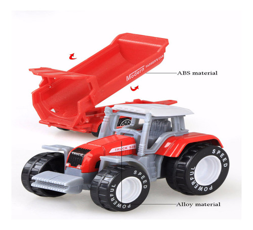 B Farm Trailer Toys, 4 Cabezas De Tractor, Tractor De Juguet