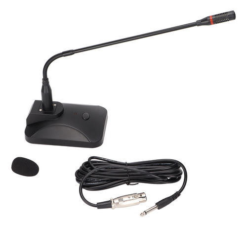 Microfone De Mesa Com Fio Gooseneck Ajustável Xlr Female To