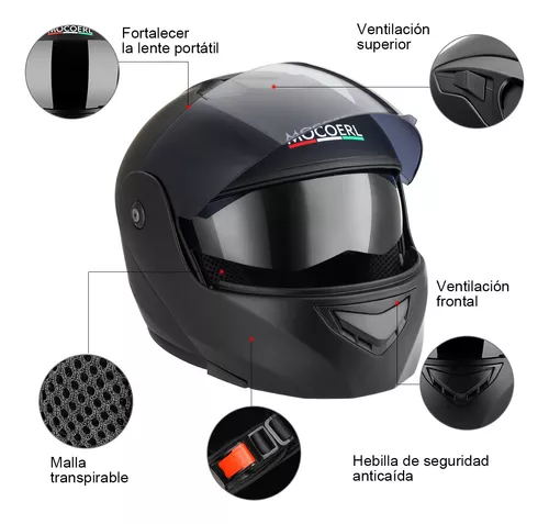 CASCO MOTO ABATIBLE NEGRO L TM-18021-L