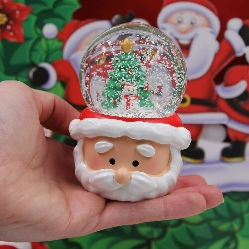 Imagen 4 de 10 de Bola De Cristal Papá Noel Led Luminosa Decoración Navidad
