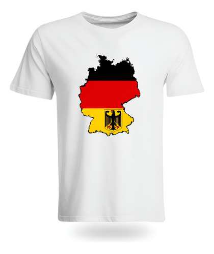 Remera Alemania Germany Mapa Águila Unisex