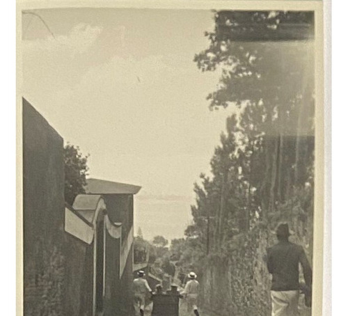 Pequeña Fotografía, Antigua, Circa 1900, Camino, B/n, 3p05