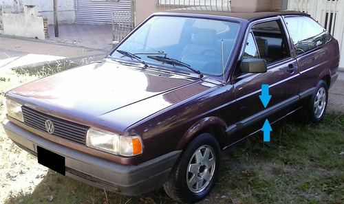 Vw Gol 1994 1995 Bagueta De Puerta Izquierda Gris O Negra !! Walrod306