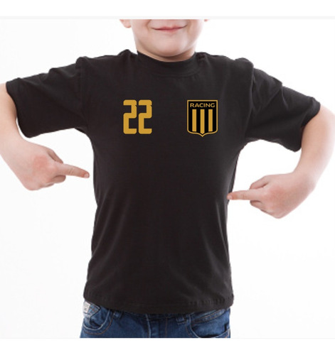 Camiseta Niño De Racing Con El Nombre Y Numero Que Nos Digas
