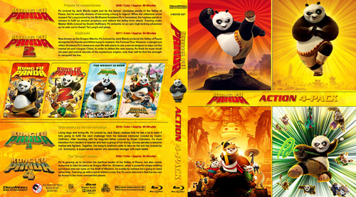 Kung Fu Panda Coleccion 2008-2024 En Bluray. 4 Discos.