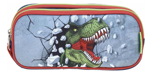 Lapicera Estuche Chenson Dinosaurio Rex Co65611-9 Mati Color Azul