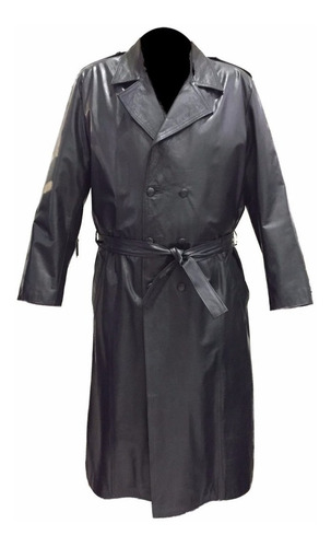 Sobretodo Trench Tapado Cuero Hombre - Maybe -
