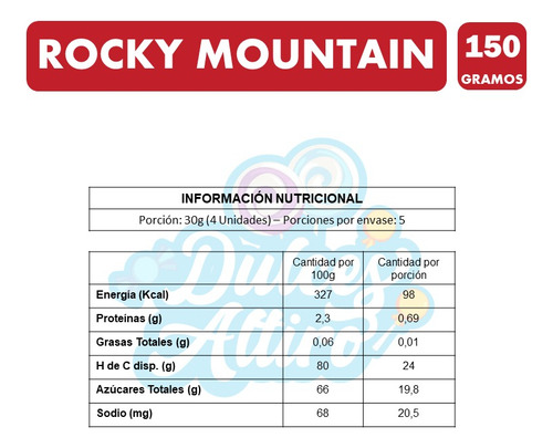 Marshmallows Rocky Mountains De Colores (bolsa Con 150 Gr)